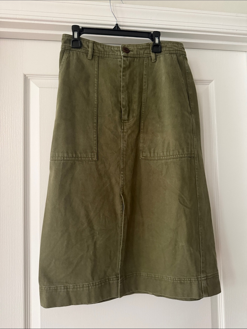 Alex Mill Olive Utility Midi Skirt